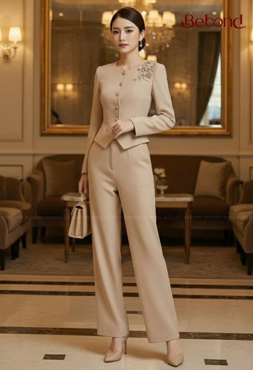 Quần ống suông DARIUS màu BEIGE