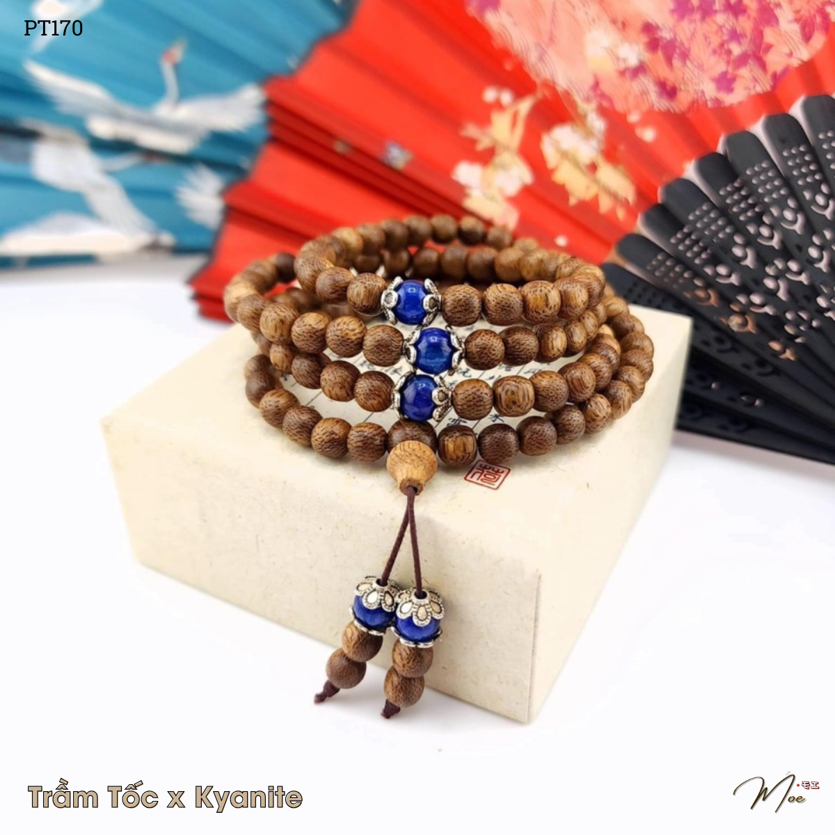 PT170 - Chuỗi vòng trầm tốc 108 hạt mix 5 đá phong thủy tự nhiên_thumbnail_2