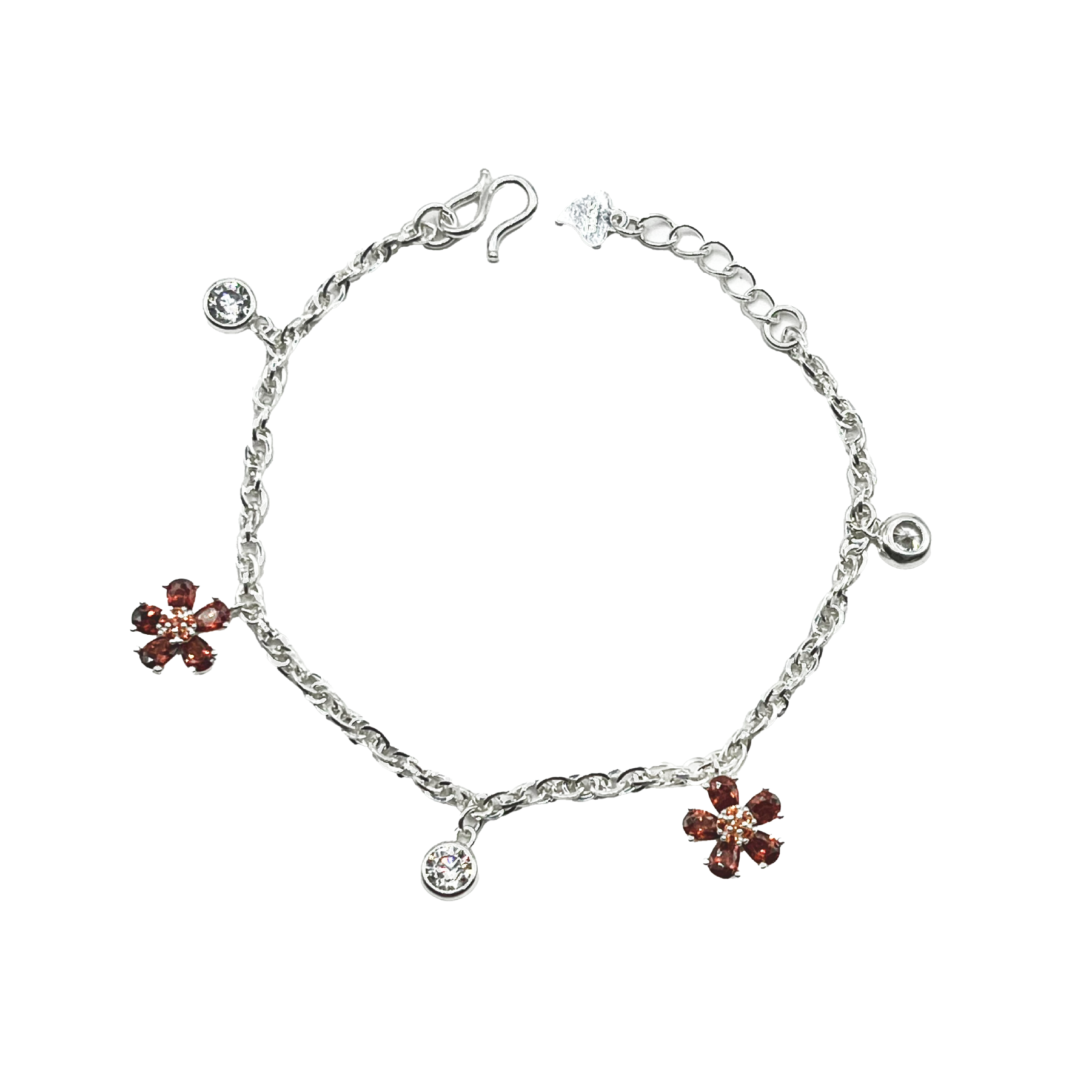 Lắc tay bạc 925 đính charm hoa_thumbnail_3