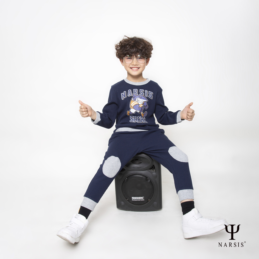 Bộ thu đông bé trai Narsis KE2121 họa tiết con vật, chất len giữ ấm cao cấp._thumbnail_3