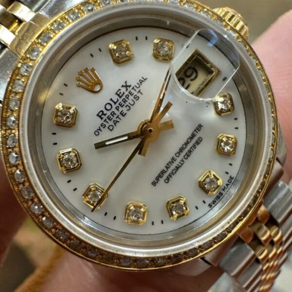Rolex nữ Lady Datejust 5 số – Demi vàng 18k – cọc số kim cương_thumbnail_2