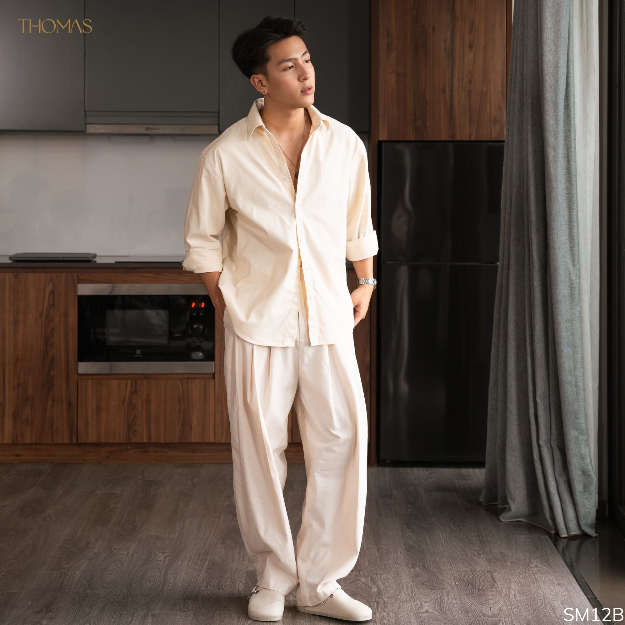 Áo Sơ Mi Dài Tay Kevin Vải Linen Form Relaxed_thumbnail_4