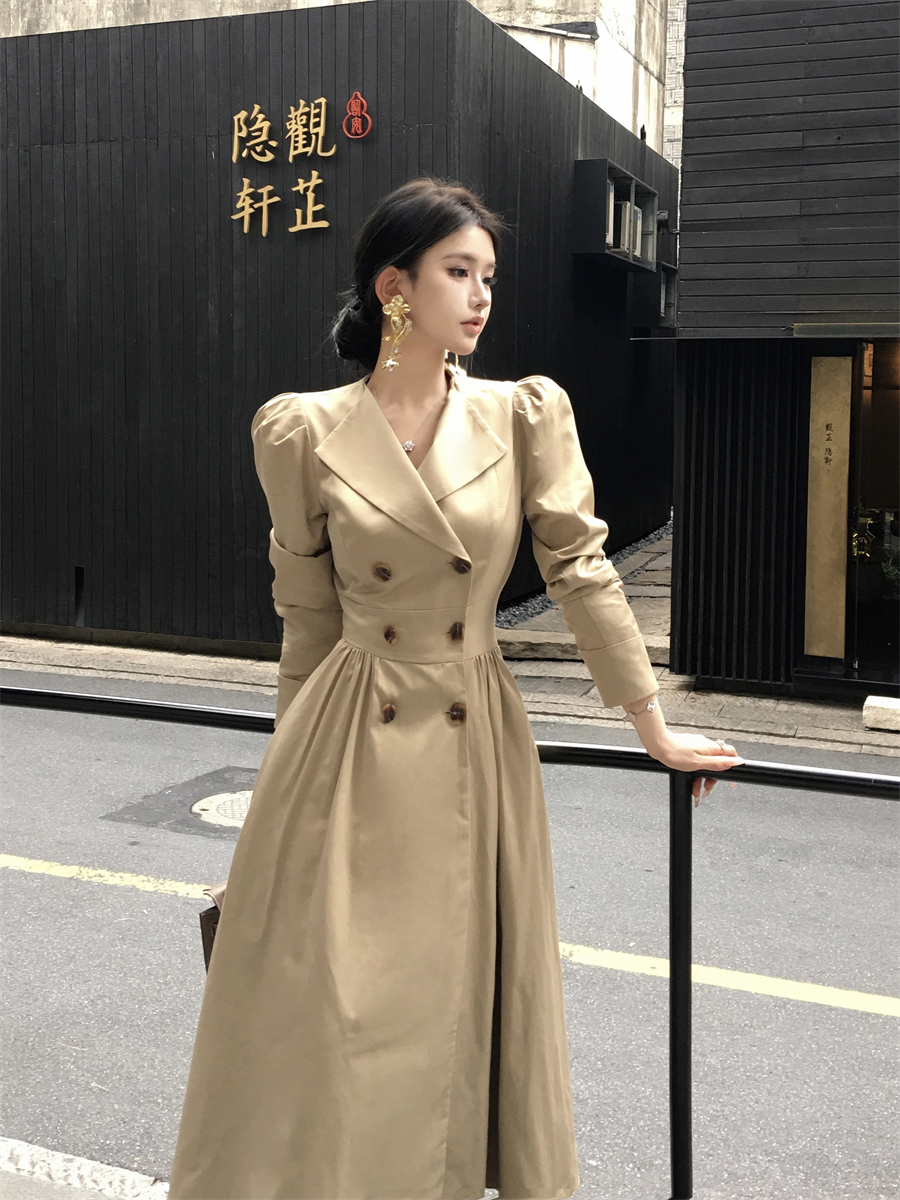 Trench Dress Dáng Dài Thanh Lịch