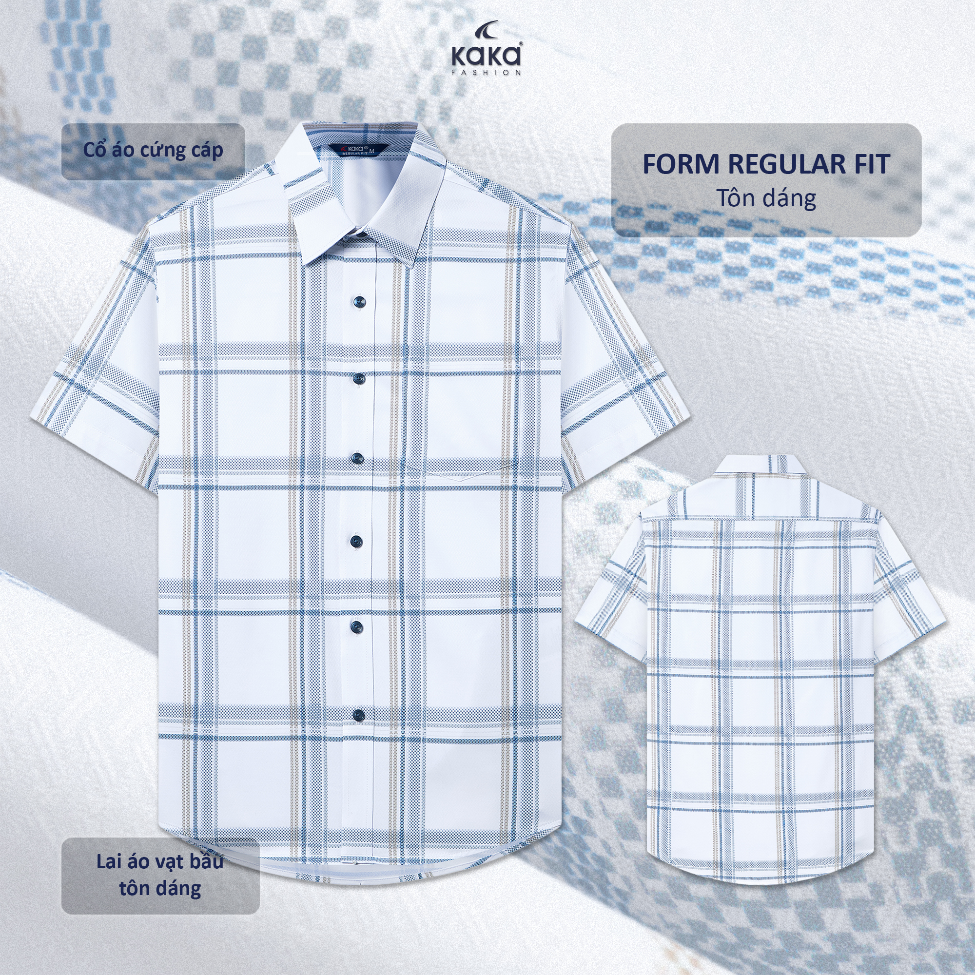 Áo Sơ Mi Kaka Sọc To Vạt Tôm