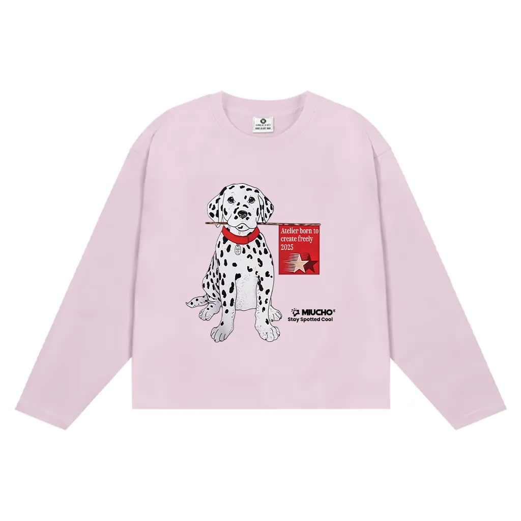 Áo thun boxy tay dài họa tiết hoạt hình 2638 Miucho vải cotton thoáng mát cổ tròn đứng form_thumbnail_13