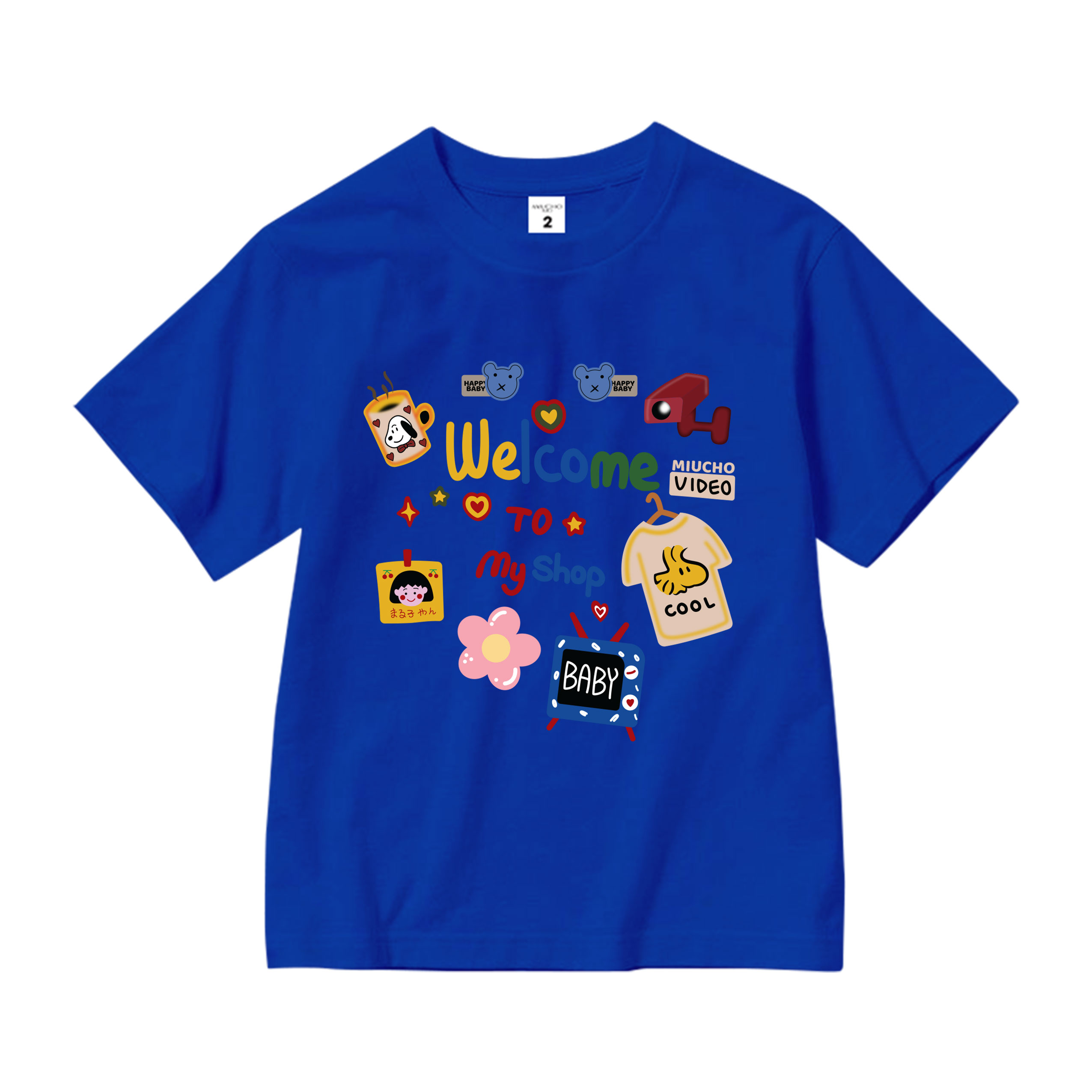 Áo thun cho bé gái form rộng AED1445 Miucho Kid tay ngắn cổ tròn in graphic_thumbnail_7