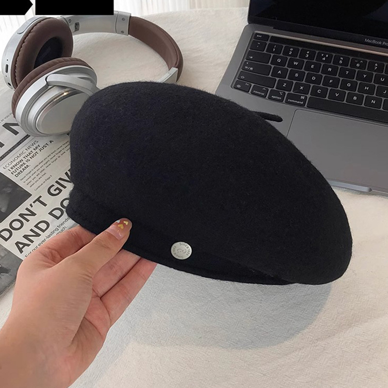 Mũ beret nữ vải dạ cao cấp HZ2502_thumbnail_2