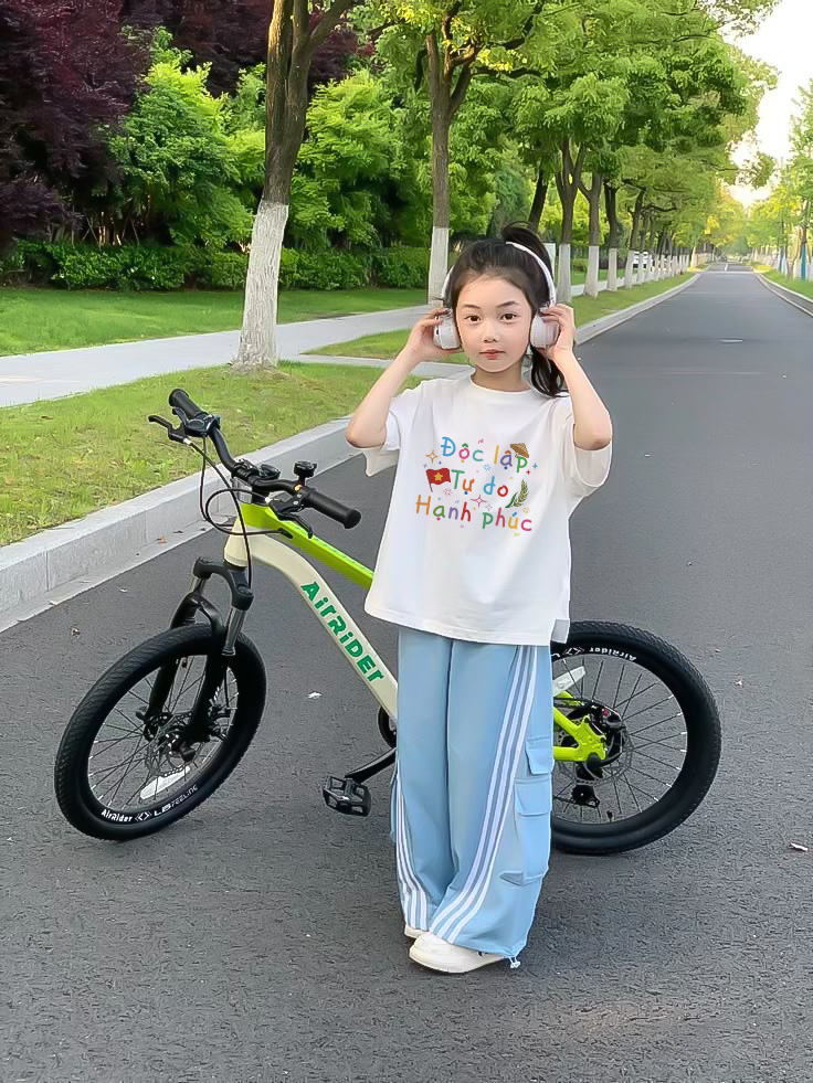 Áo thun Việt Nam tôi yêu cho bé gái form rộng 2164 Miucho Kid vải cotton thoáng mát co giãn in mix_thumbnail_2