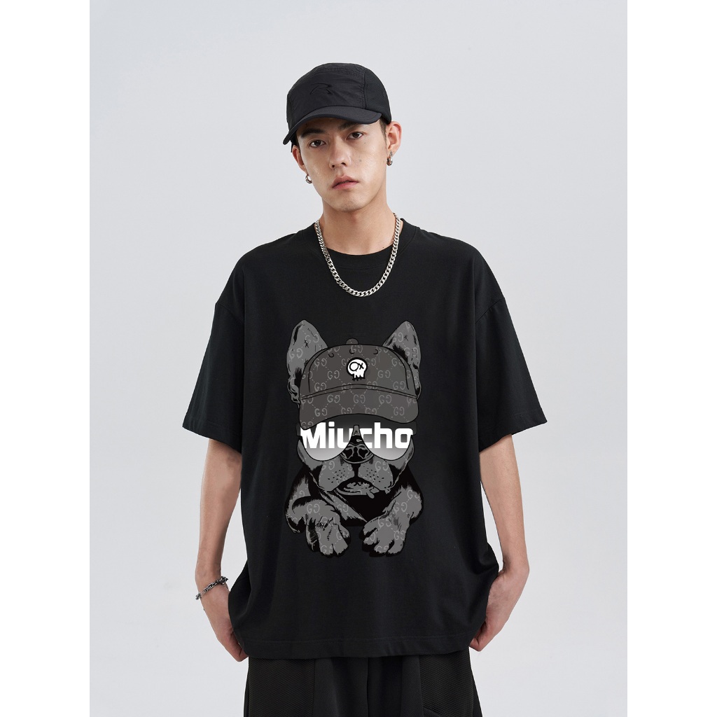 Áo phông nam boy phố form rộng nhiều màu ATD1071 Miucho Man tay ngắn cổ tròn in mix_thumbnail_2