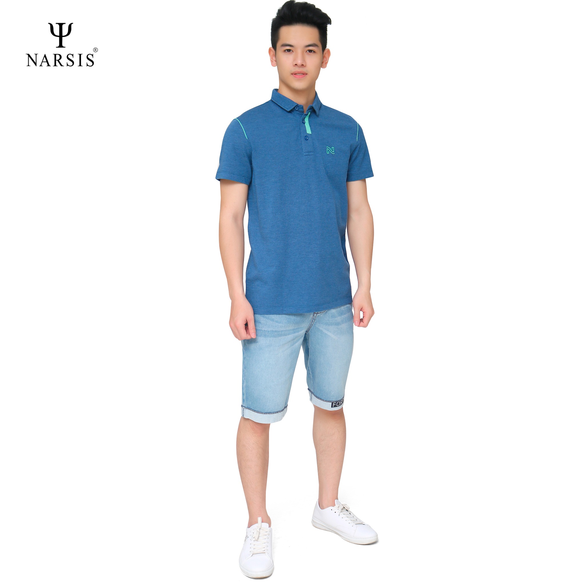 ÁO POLO CÓ CỔ NAM D8004 NARSIS CHẤT LIỆU THOÁNG MÁT, DỄ CHỊU, THOẢI MÁI CẢ NGÀY, DỄ VẬN ĐỘNG_thumbnail_0