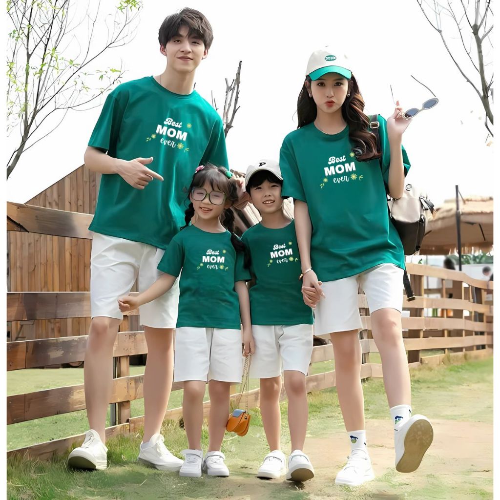 Áo phông gia đình in chữ Best MOM ever - Áo thun đồng phục gia đình 3-4-5 người - Loza RT3048-AT3048_thumbnail_4