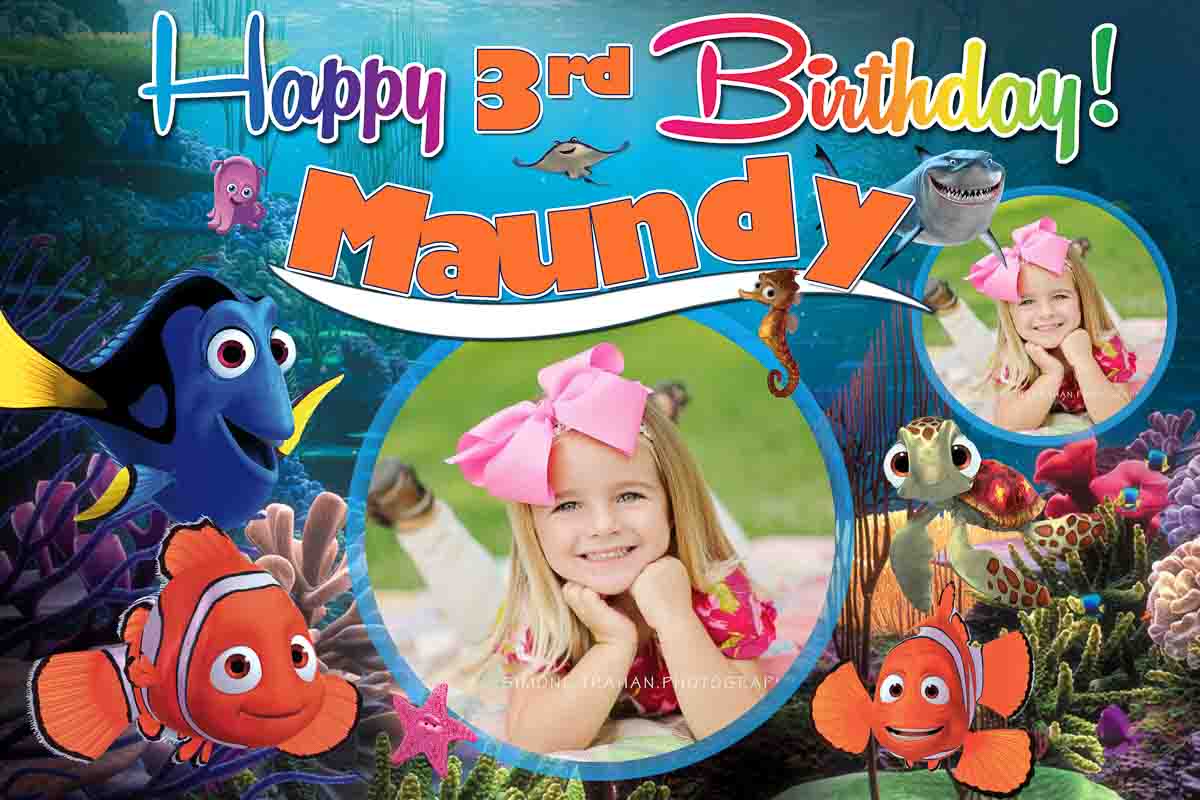Finding Nemo Theme Birthday Tarp