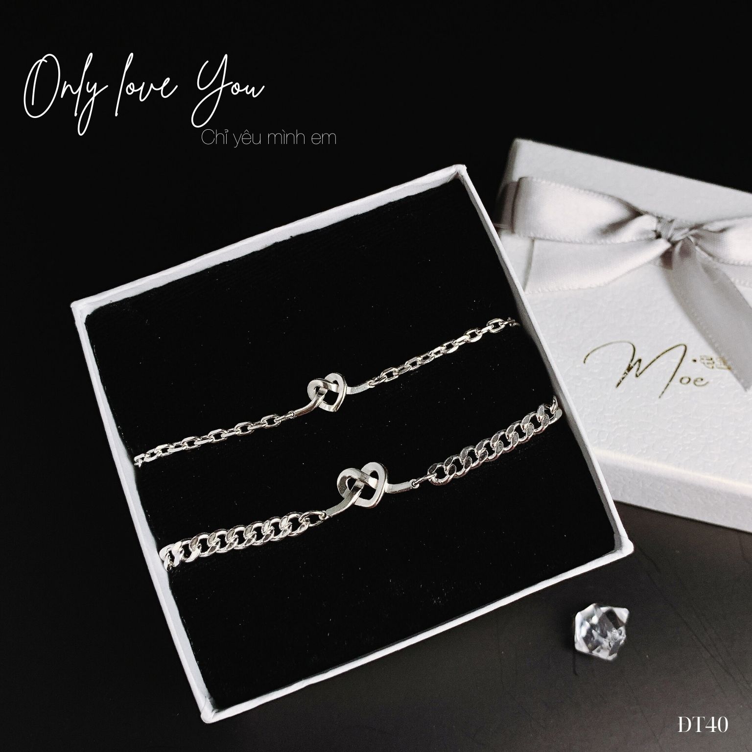 ĐT40 - Lắc tay đôi trái tim vô cực vĩnh cửu kèm thẻ khắc theo yêu cầu_thumbnail_1