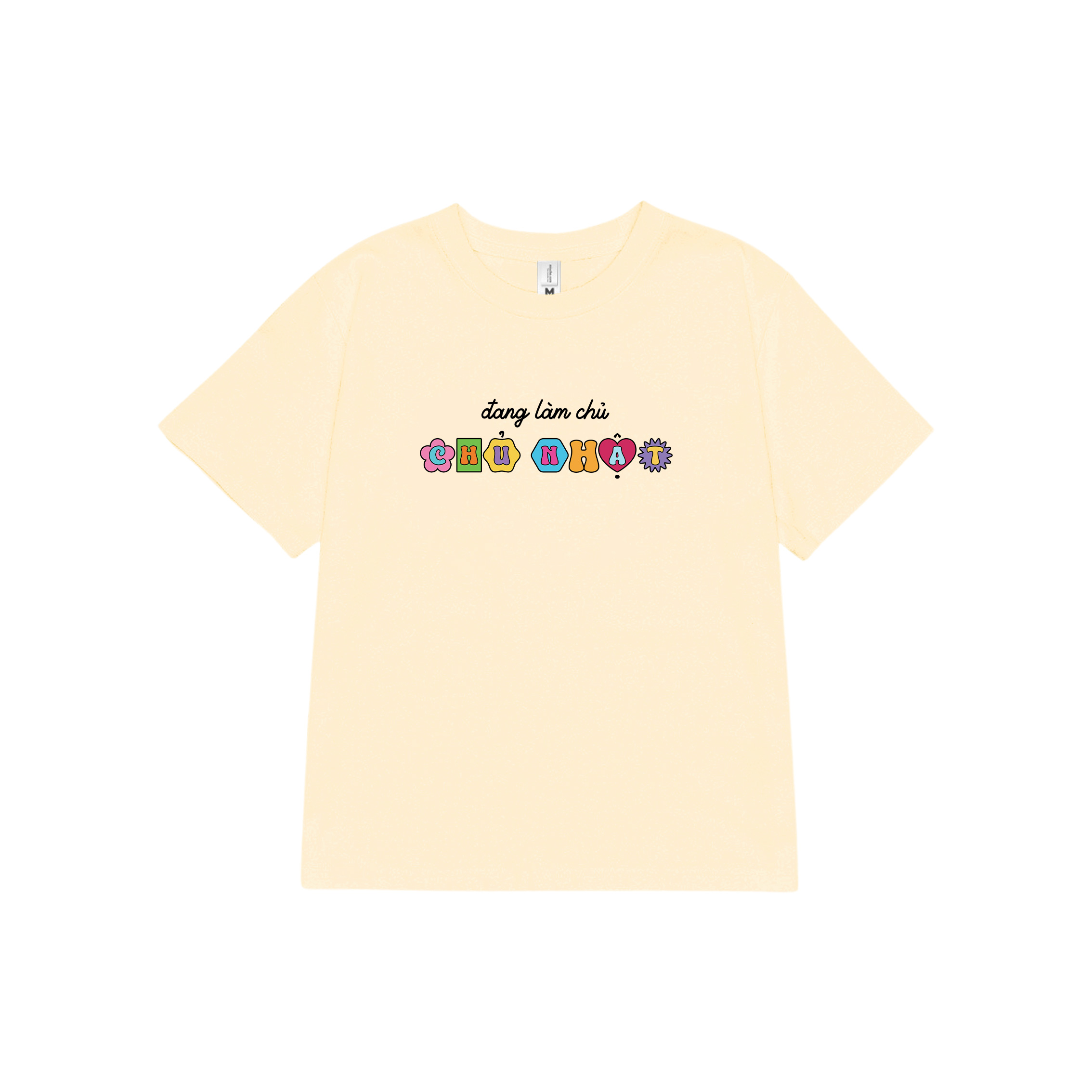 Áo baby tee in chữ hài hước Miucho BST cổ tròn vải cotton 4c thoáng mát in basic