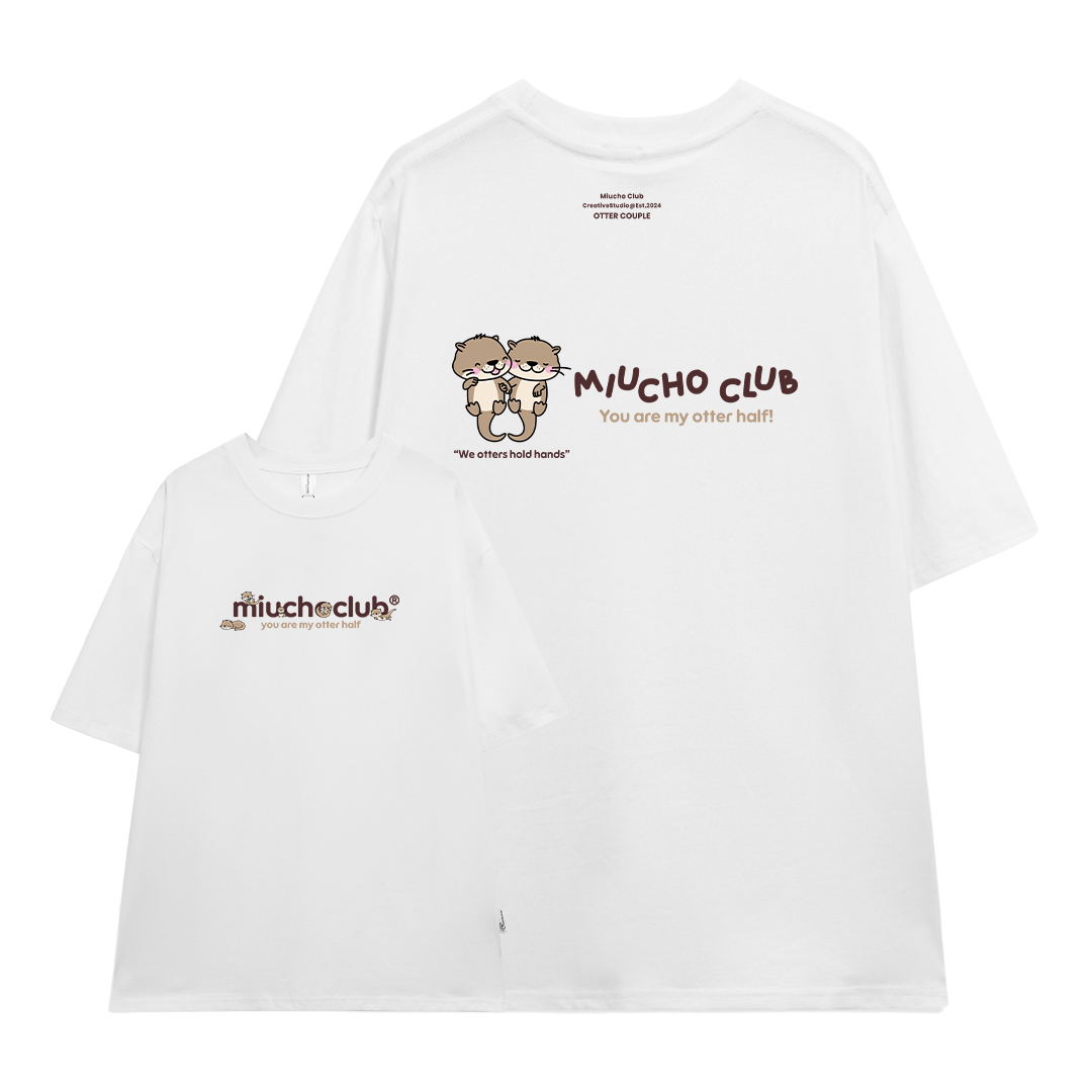 Áo thun cặp nam nữ form rộng 1945 Miucho cổ tròn vải 4c cotton 220gsm thoáng mát in mix_thumbnail_14