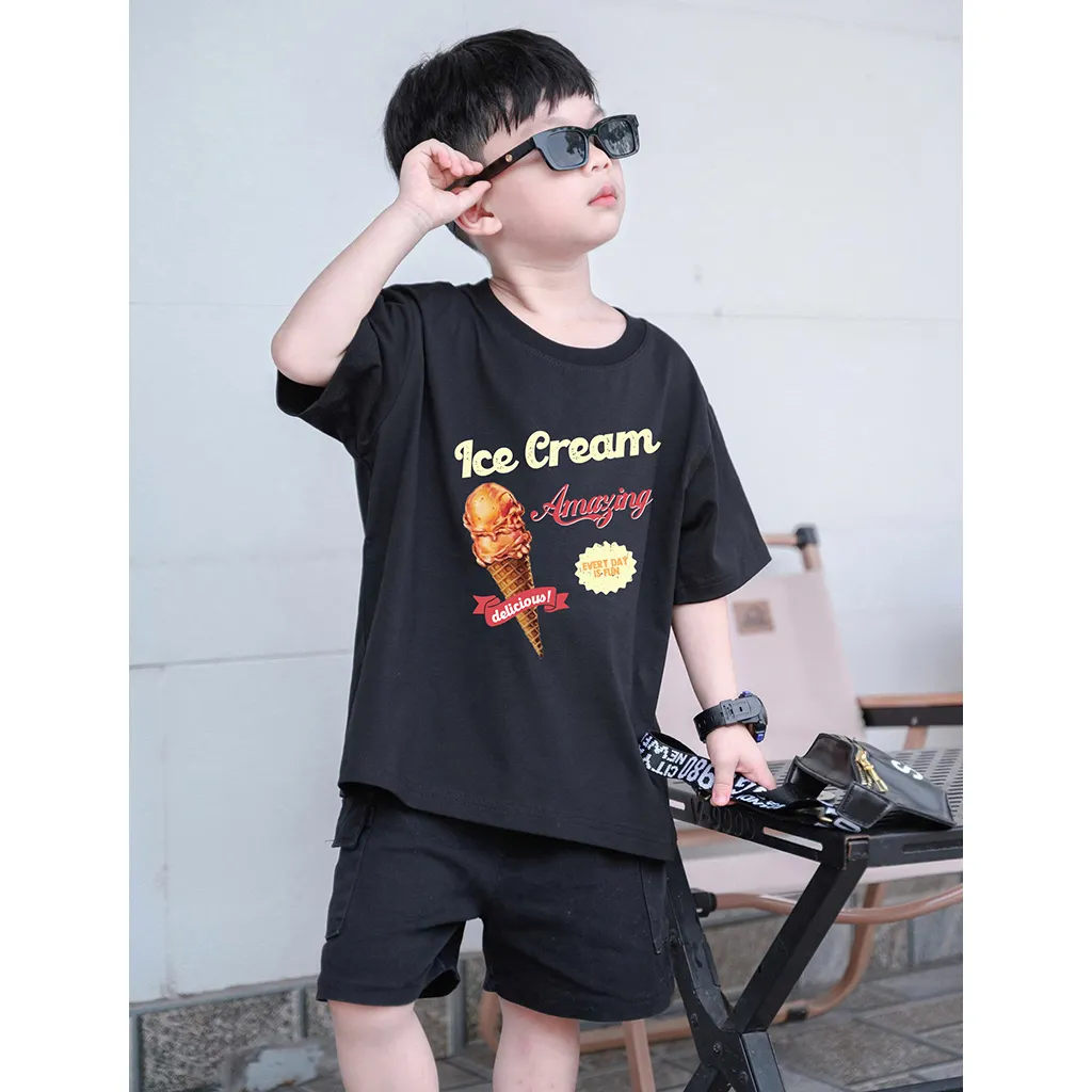 Áo thun cho bé Ice cream 2532 Miucho Kid chất vải cotton thoáng mát cho bé thoải mái cả ngày_thumbnail_5