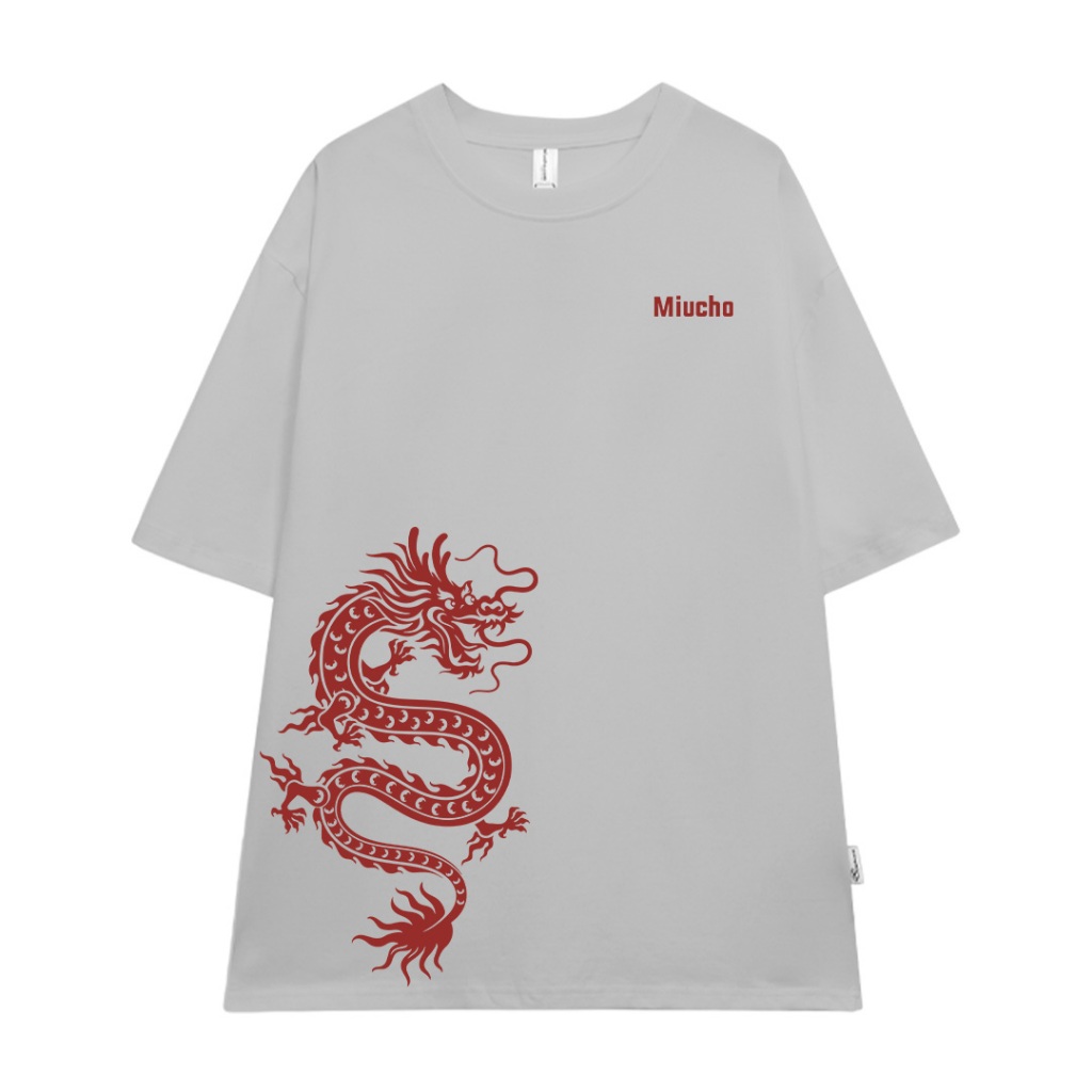 Áo phông Tết 2024 in hình rồng màu đỏ local brand form rộng ATD896 Miucho Man tay ngắn vải cotton cổ tròn in mix_thumbnail_17