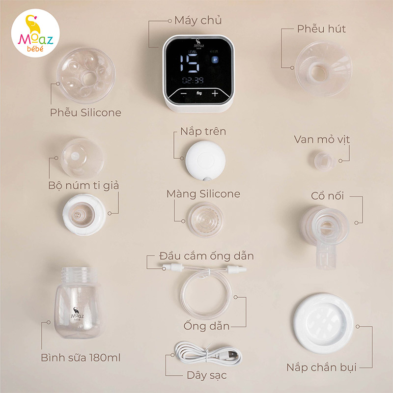 Máy hút sữa điện đôi Moaz BeBe_thumbnail_4