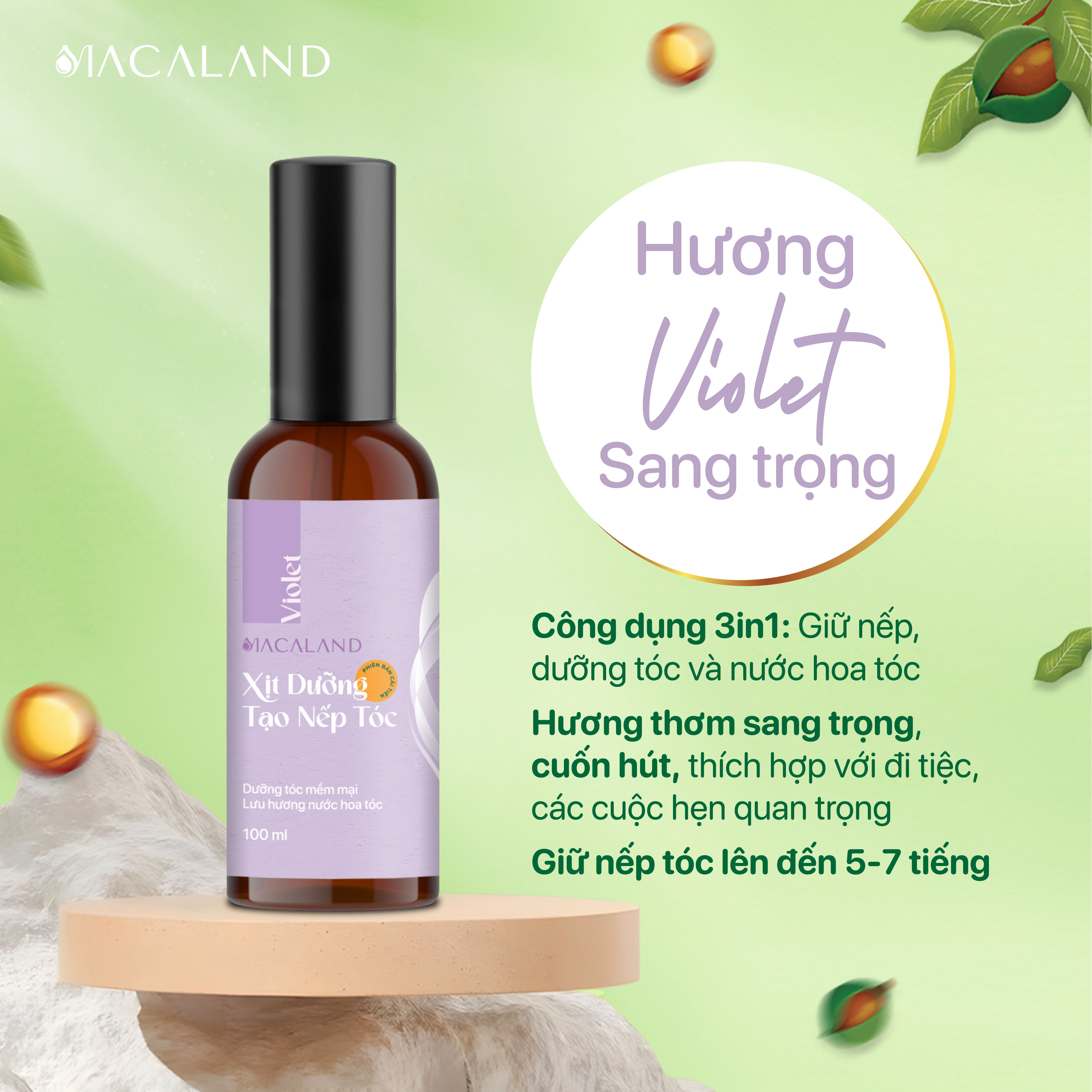 Xịt giữ nếp tạo kiểu và dưỡng tóc 3in1 100ml MACALAND hương nước hoa_thumbnail_7