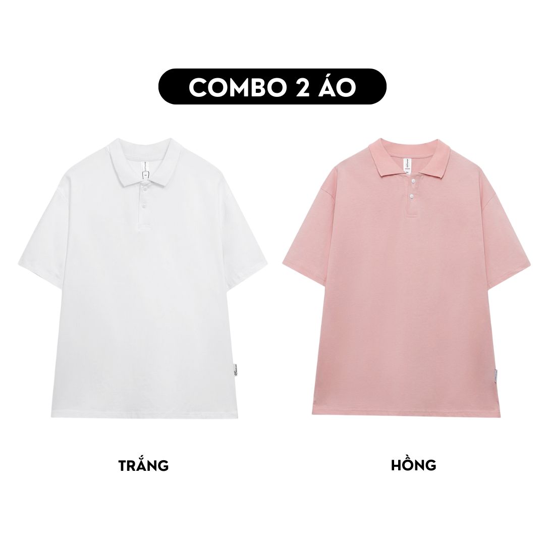 Áo polo trơn form rộng cotton PLT01 Miucho cổ trụ in basic_thumbnail_17