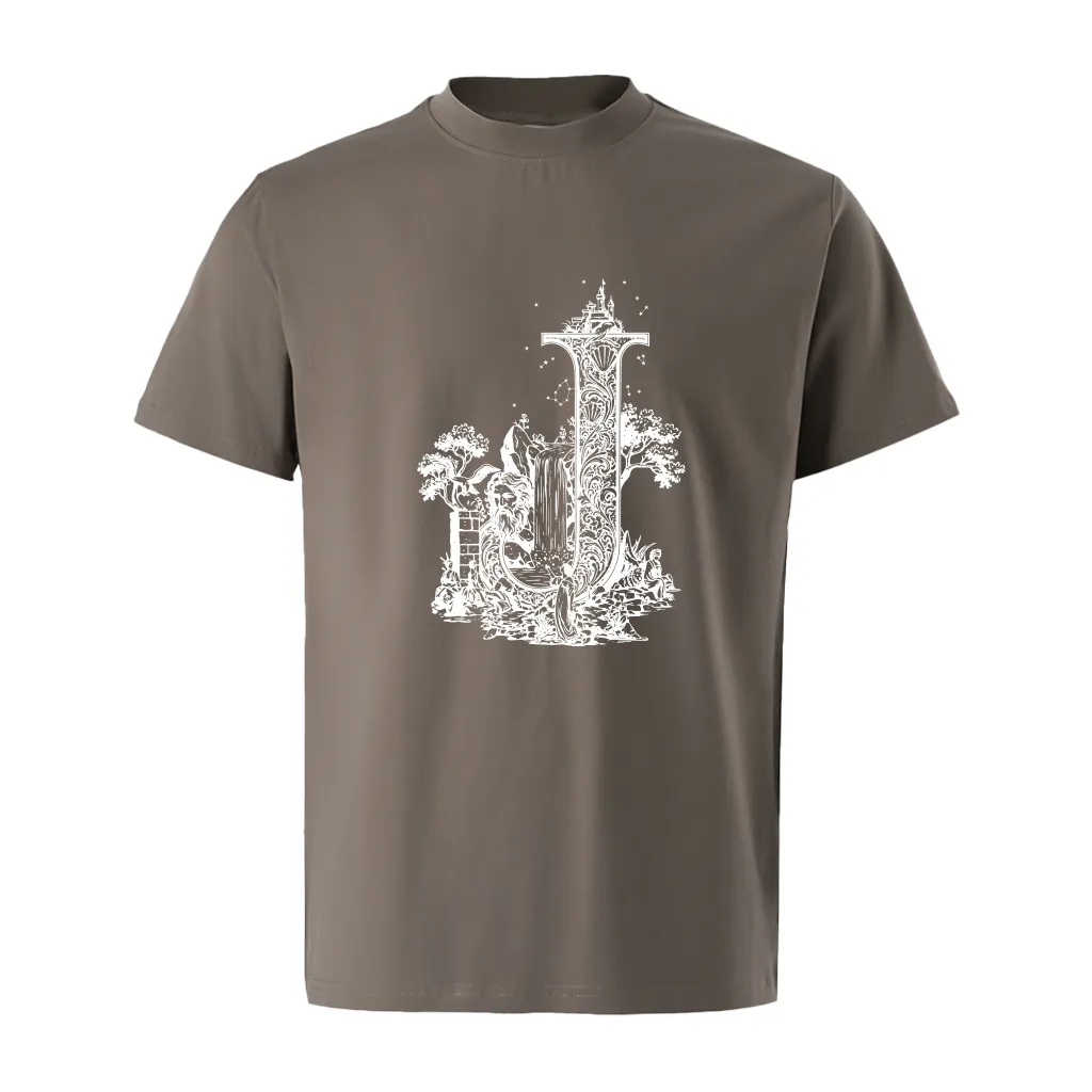 Áo thun nam form rộng Miucho Iconic cotton dày dặn thoáng mát trẻ trung năng đồng in chữ cái J 2755_thumbnail_15