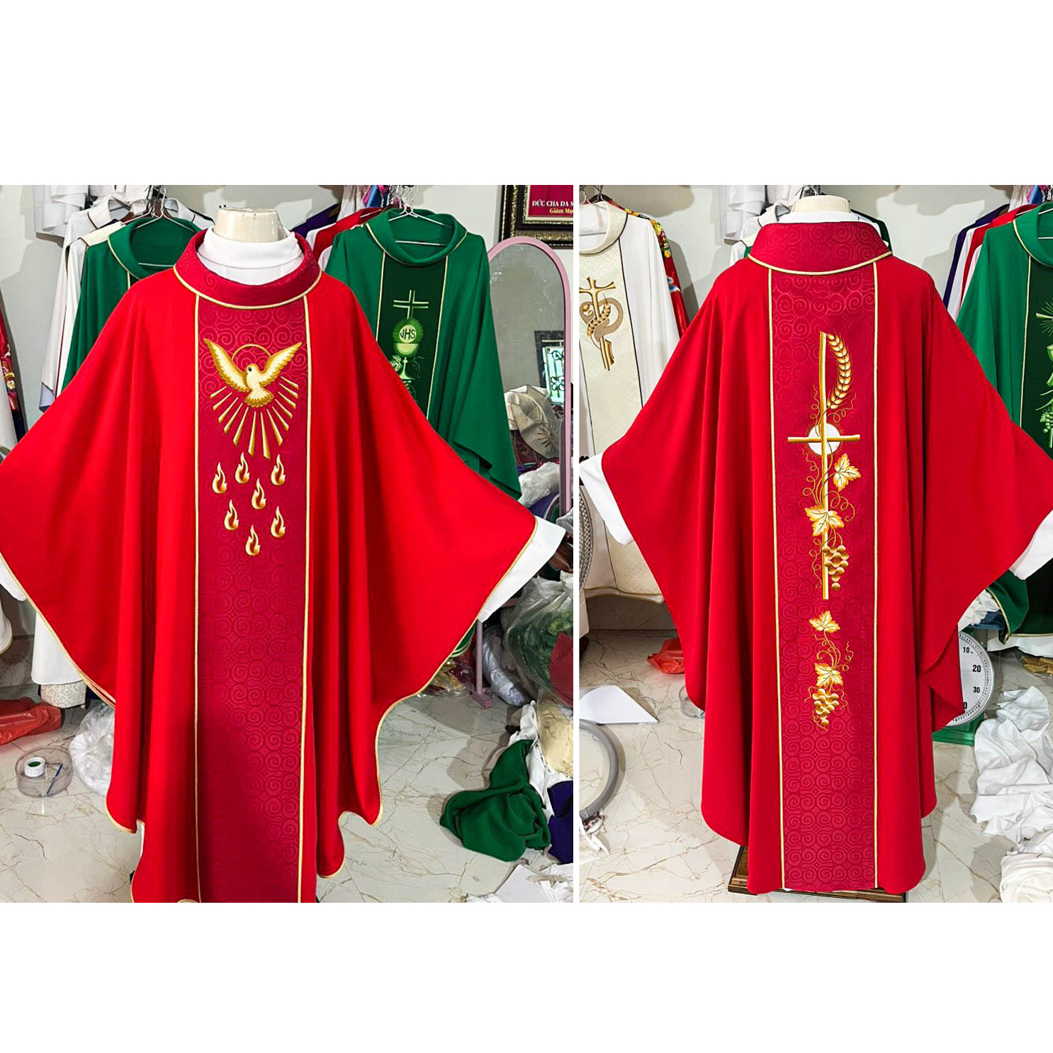 Áo lễ linh mục màu đỏ - Qùa tặng tân linh mục - Qùa tặng cha xứ