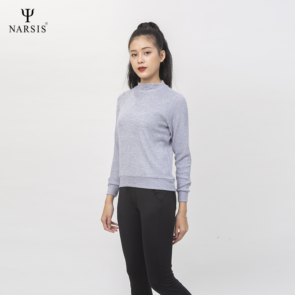 ÁO THU ĐÔNG NỮ L0058 NARSIS VẢI LEN COTTON ẤM ÁP, THOÁNG MÁT, GIỮ ẤM TỐT, MỀM MẠI_thumbnail_2