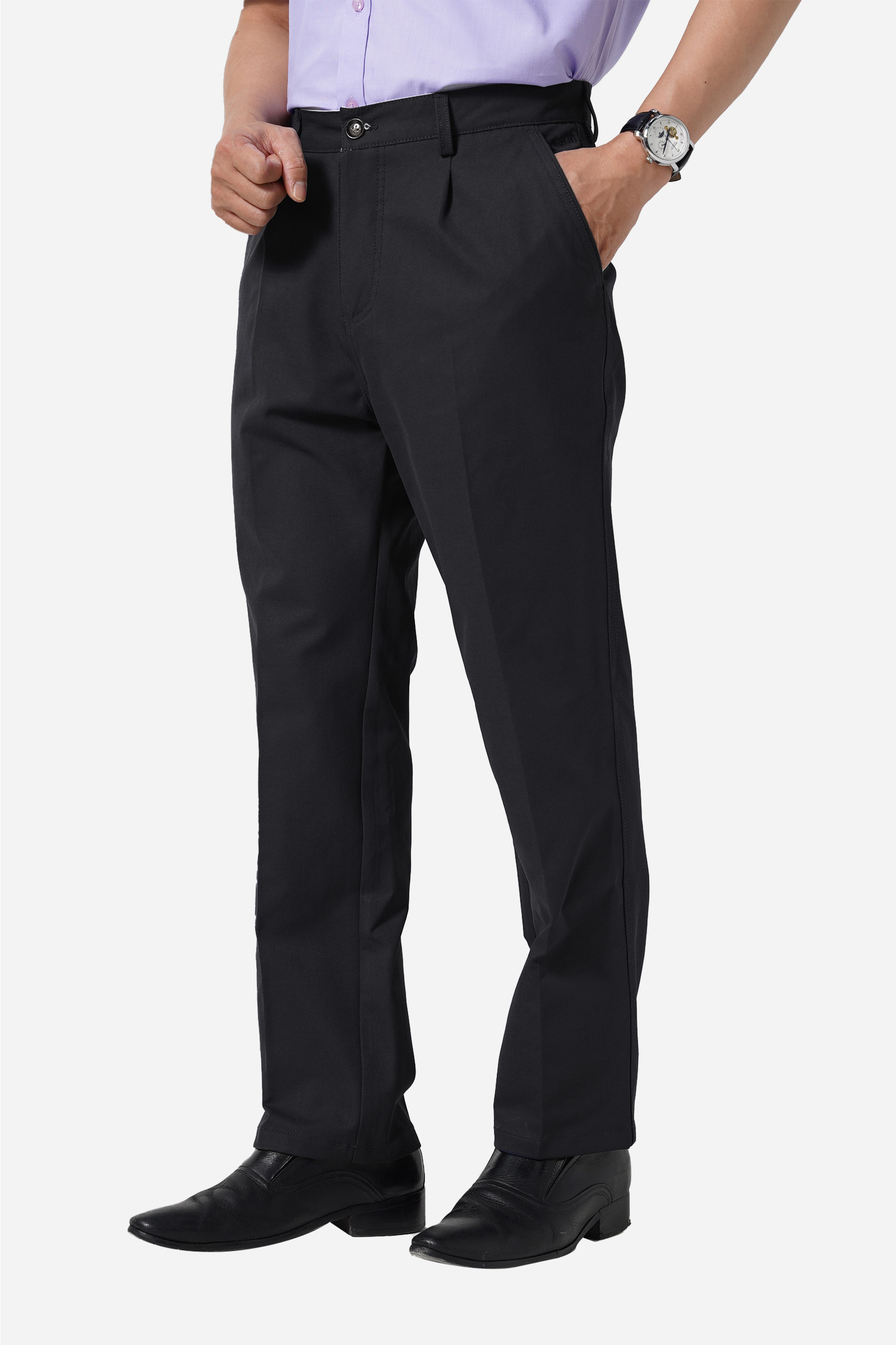 Quần Kaki Mềm 1 Li Nam Trung Niên ANCHI Chất Liệu Cotton Phom Suông Ống Rộng Cao Cấp_thumbnail_36