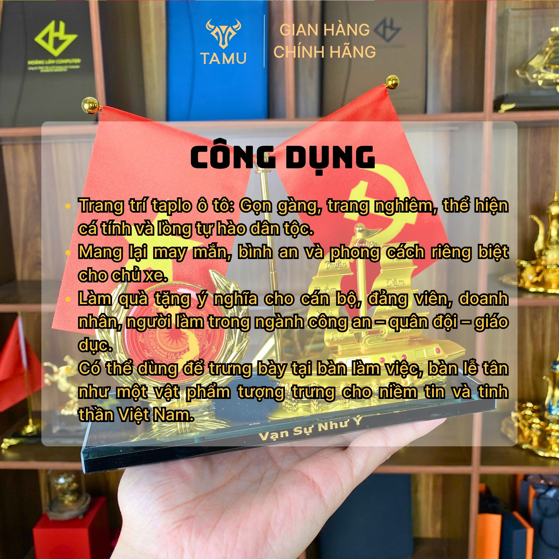 Mô Hình Thuyền Vàng Cờ Tổ Quốc Cờ Đảng_thumbnail_15