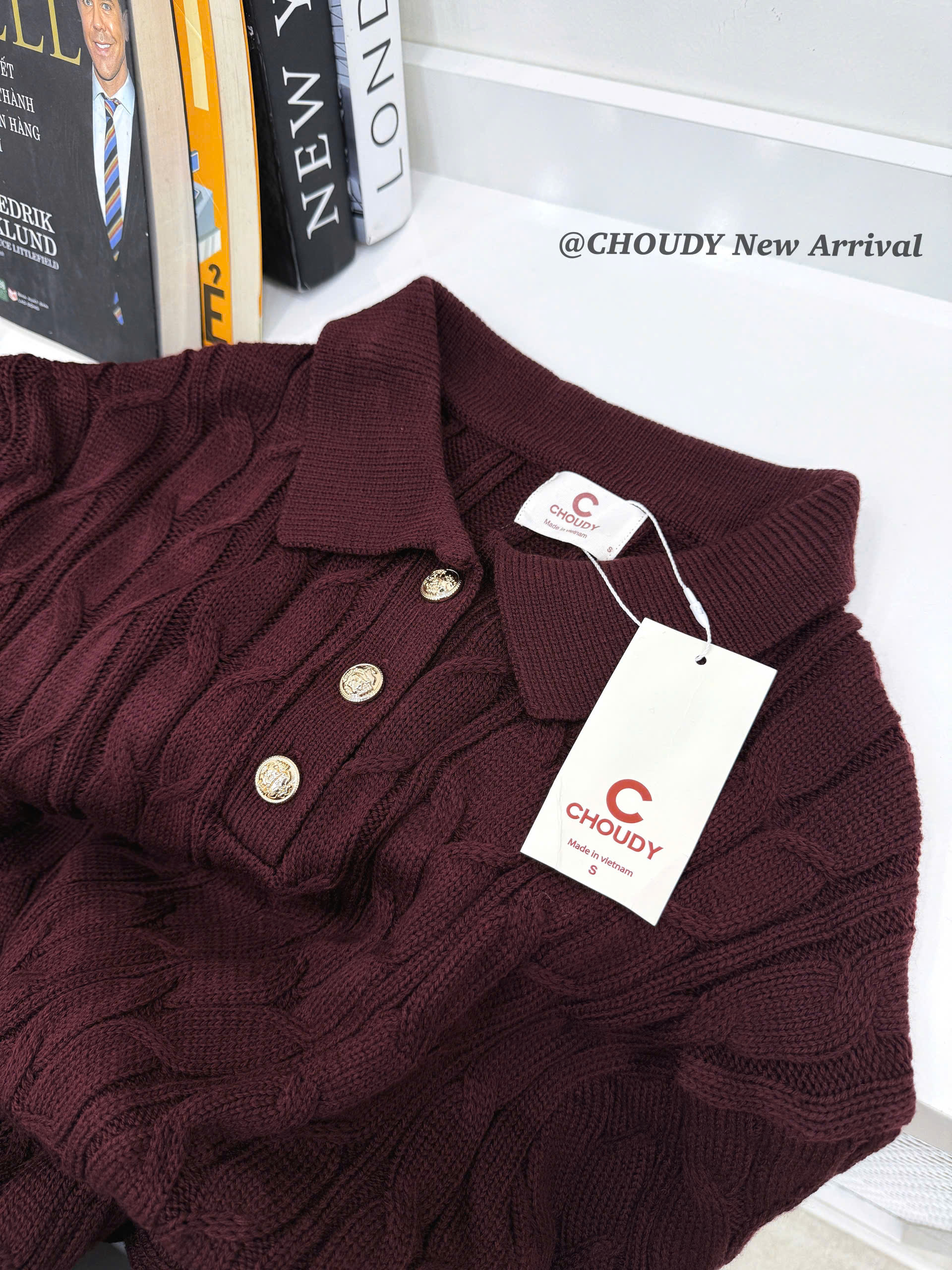 SALE U647 ÁO DỆT KIM TAY DÀI ĐỎ_thumbnail_4