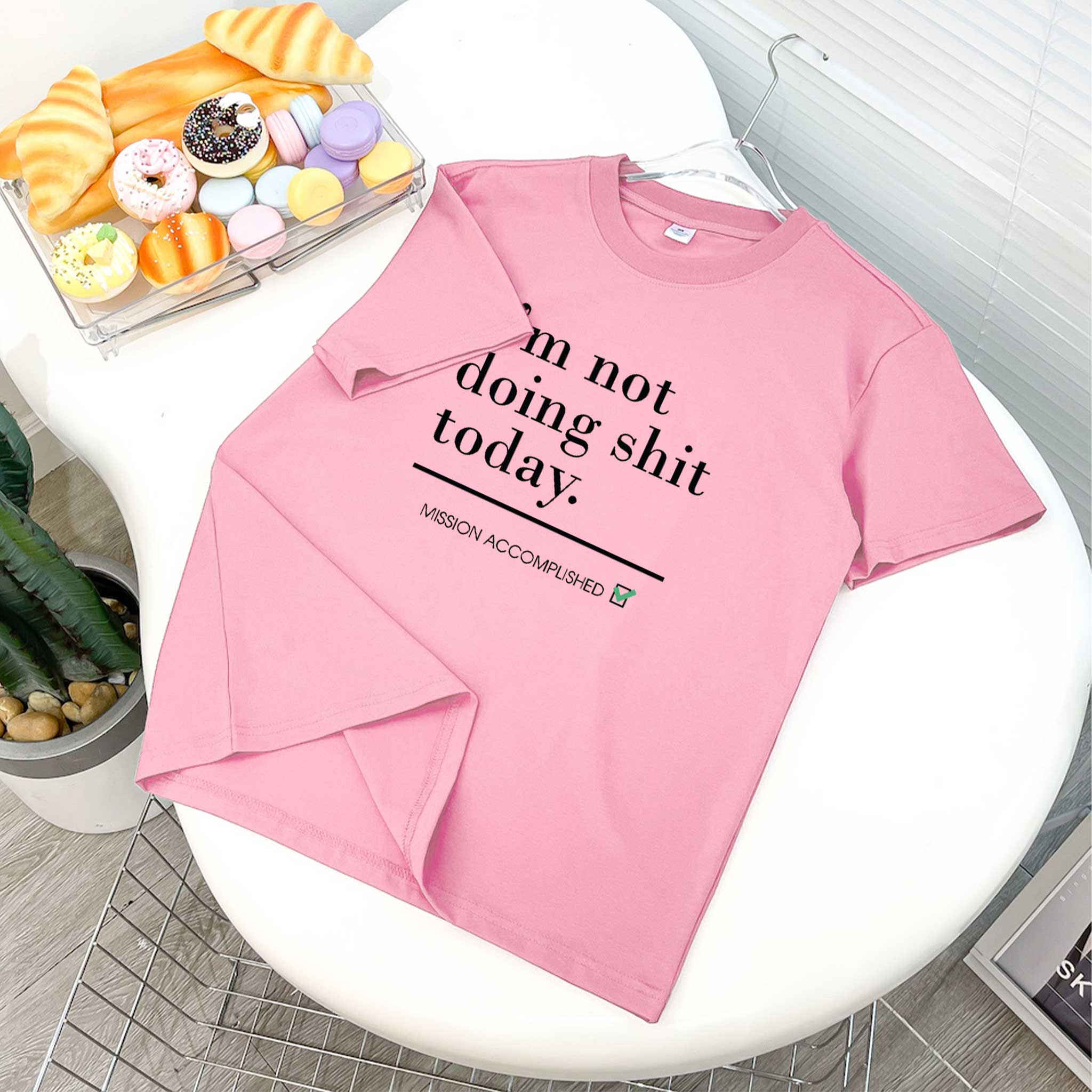 Áo thun nữ form vừa regular tôn dáng ARD1503 Miucho Chic vải cotton co giản cổ tròn in typography_thumbnail_2