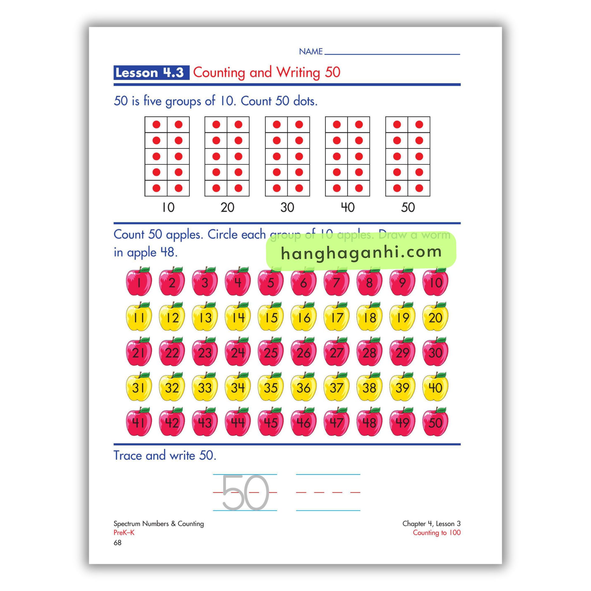 Sách Spectrum Numbers & Counting Workbook Grade PK-K_thumbnail_5