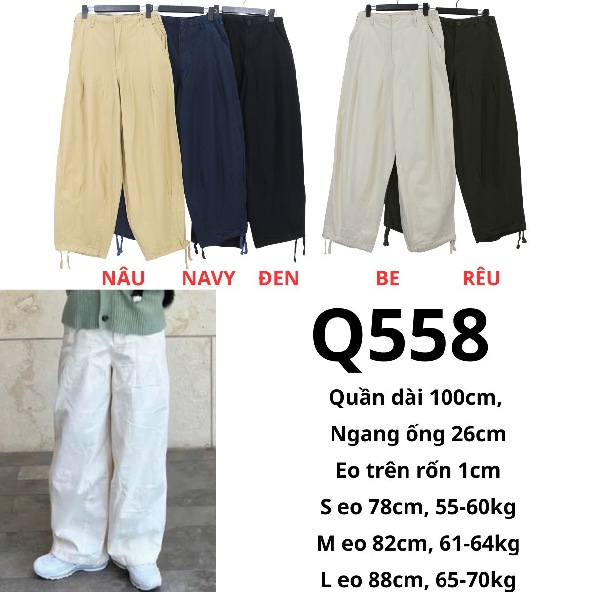 Q558 - QUẦN KAKI HÀN NAM-NỮ