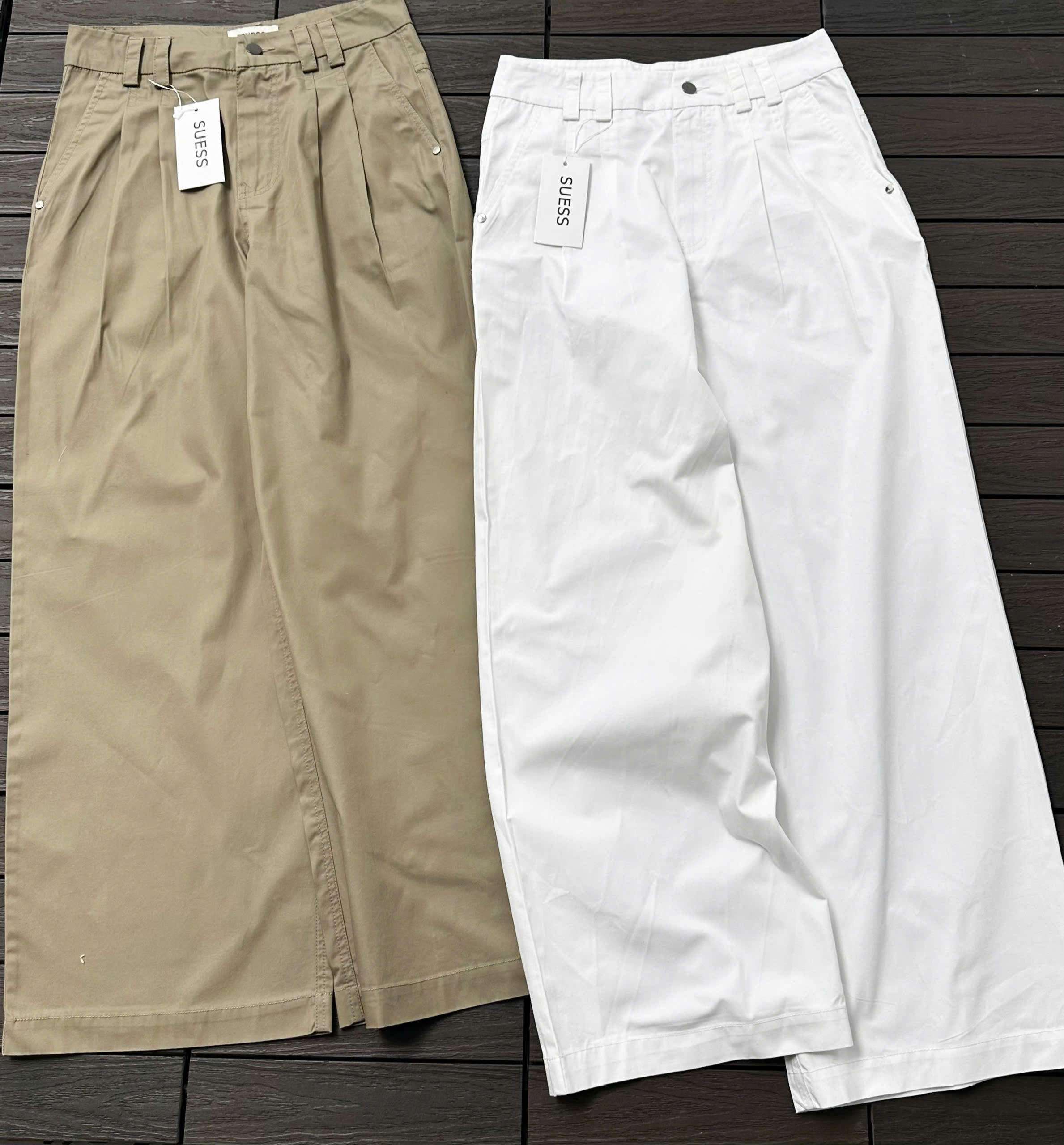 TQ20 Quần dài nữ Coton Q kaki suông ( TRẮNG )