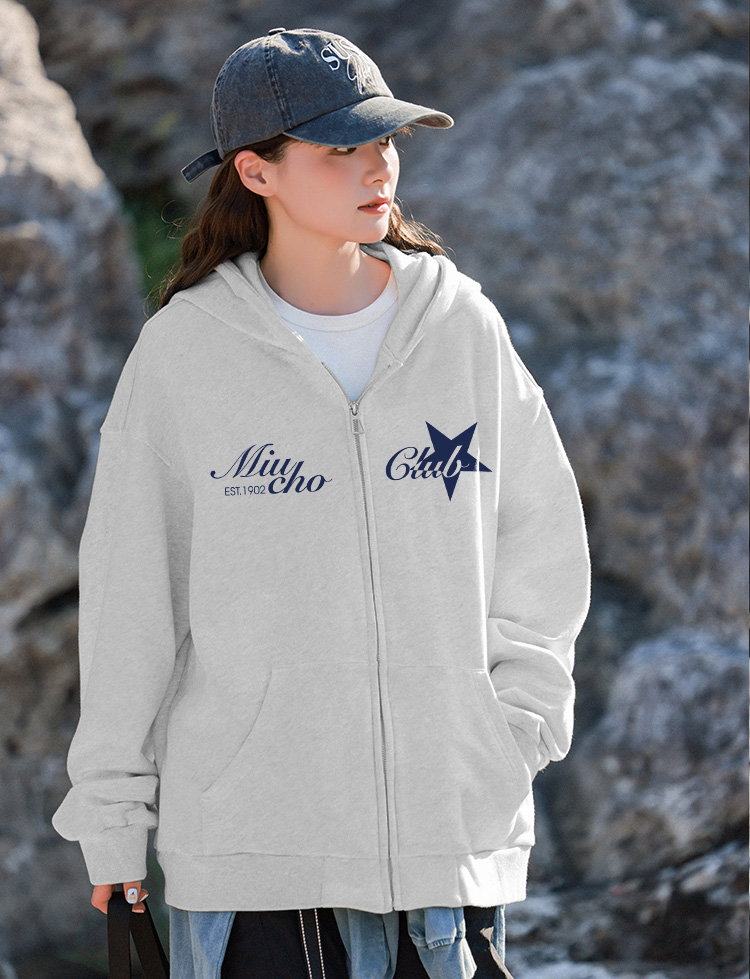 Áo hoodie zip local brand HZD1587 Miucho vải nỉ chân cua dày dặn mủ rộng in typography_thumbnail_5