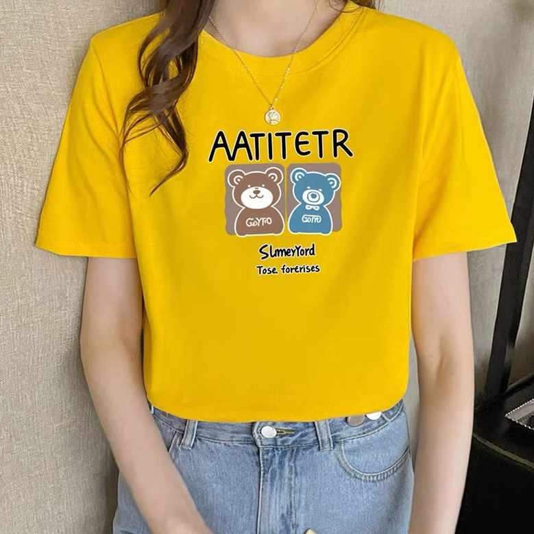 [Form Rộng] Áo phông nữ in hình Gấu AATITETR - LOZA CT6422_thumbnail_2