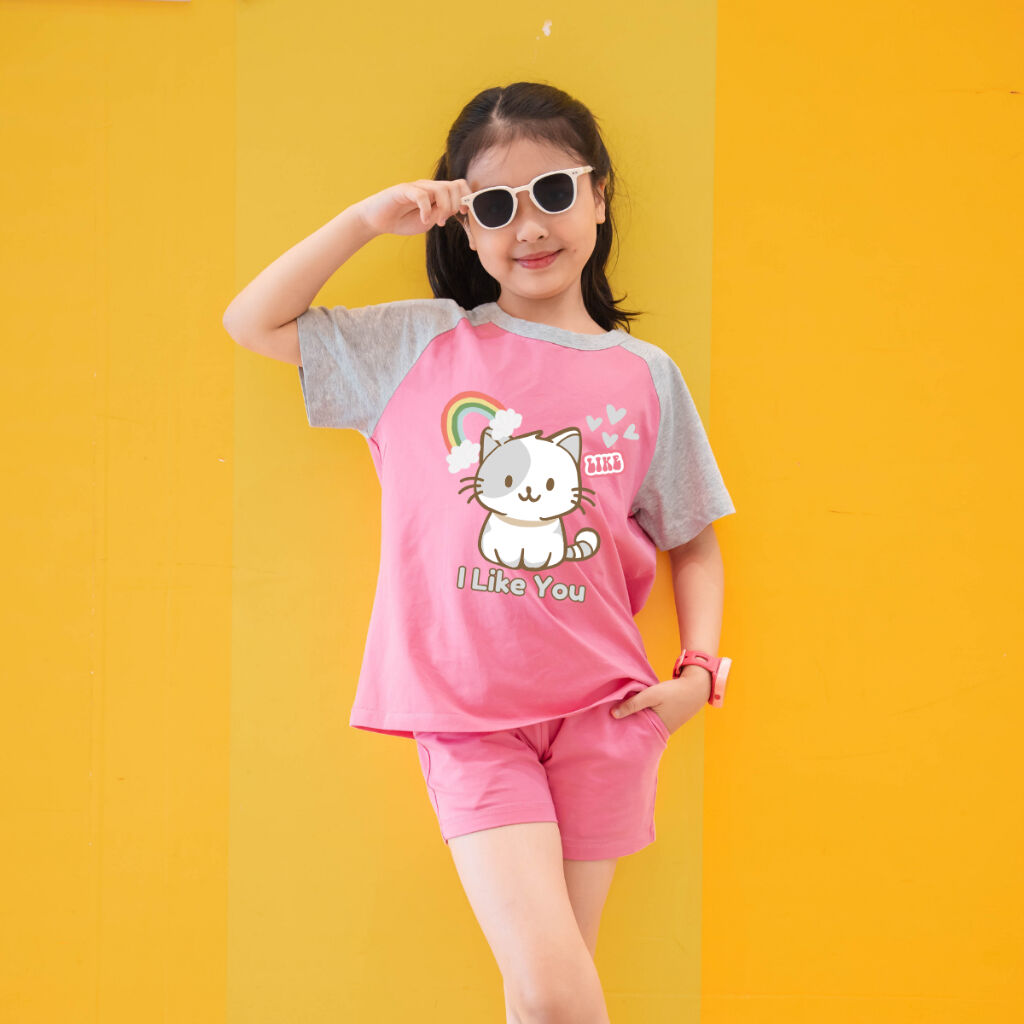 Bộ quần áo bé gái  phối màu in hình nhiều mẫu - Loza G0184_thumbnail_2