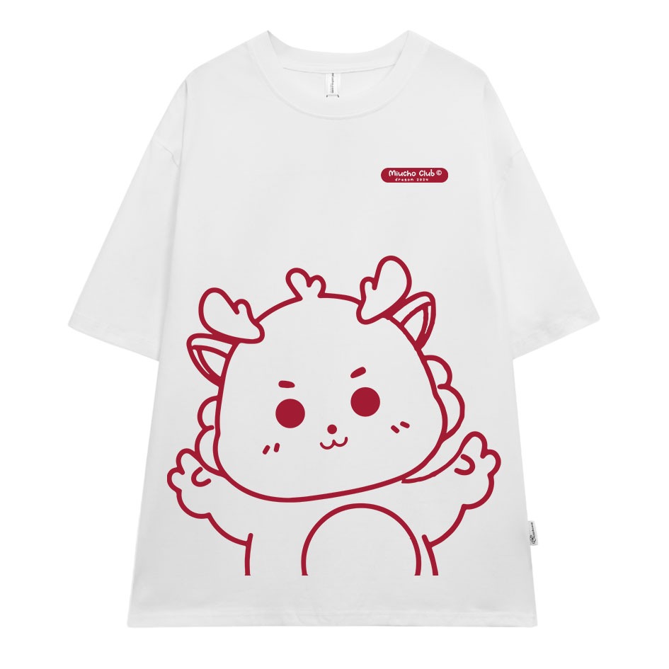 Áo thun in hình rồng local brand form rộng ATD743 Miucho cotton cổ tròn in graphic_thumbnail_9