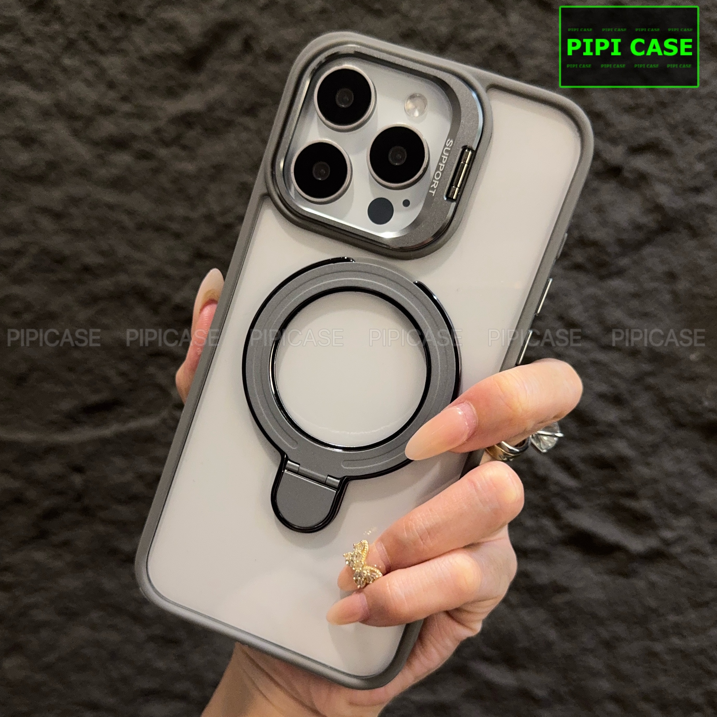 Ốp Lưng iPhone 12 Pro Max - Super Gone - Xám