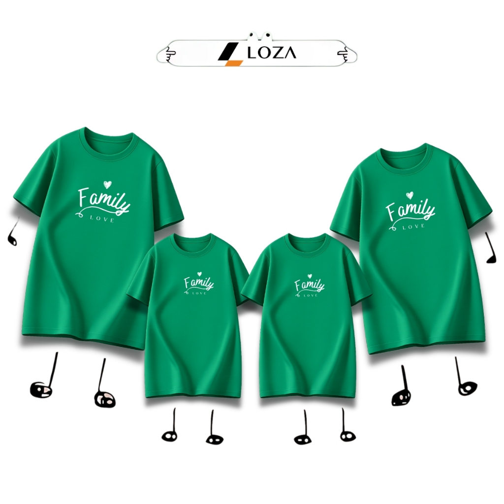 Áo phông gia đình 3,4,5 người in chữ Family Love Loza GĐ8448_thumbnail_6