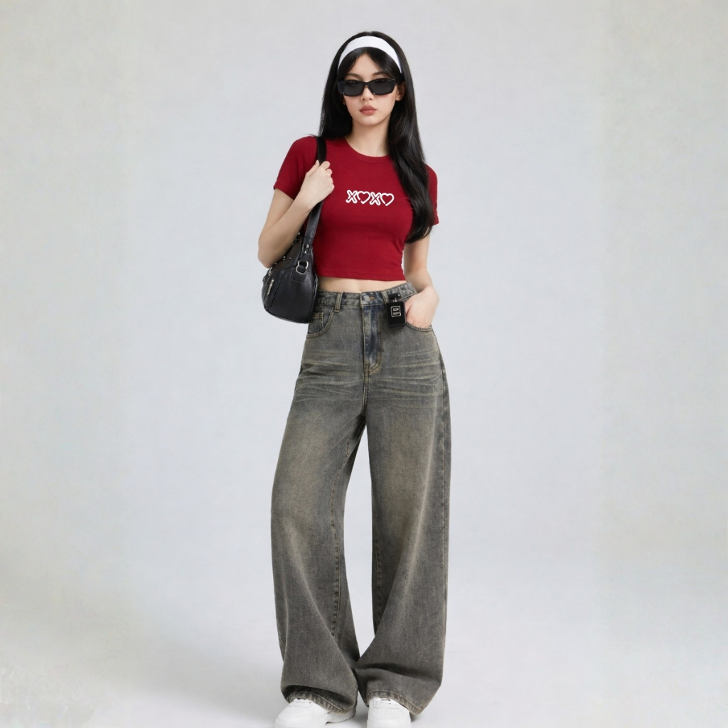 Áo croptop nữ hình XOXO trái tim dáng ôm chất thun cotton local brand WETEE - WC1156_thumbnail_0
