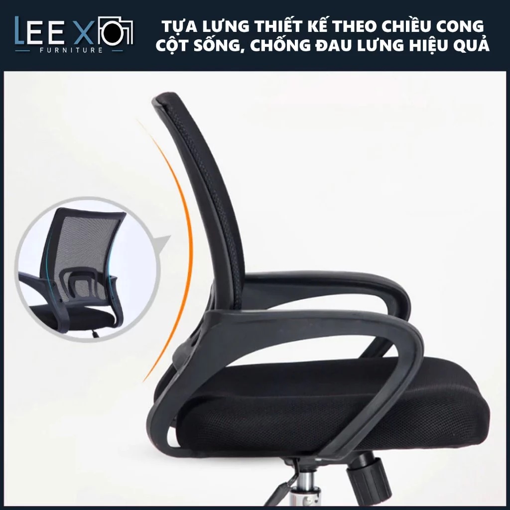Ghế Văn Phòng LX405 – Ghế Xoay Lưng Lưới Thoáng Khí, Nệm Ngồi Êm Ái, Thư Giãn Mọi Giờ Học Và Làm Việc_thumbnail_8
