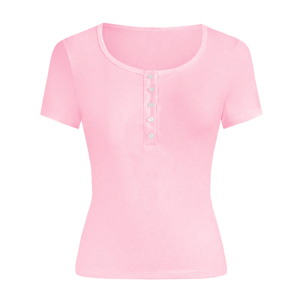 Áo thun trơn form ôm body cổ nút Beezy vải visco 4 chiều cao cấp thoáng mát_thumbnail_12