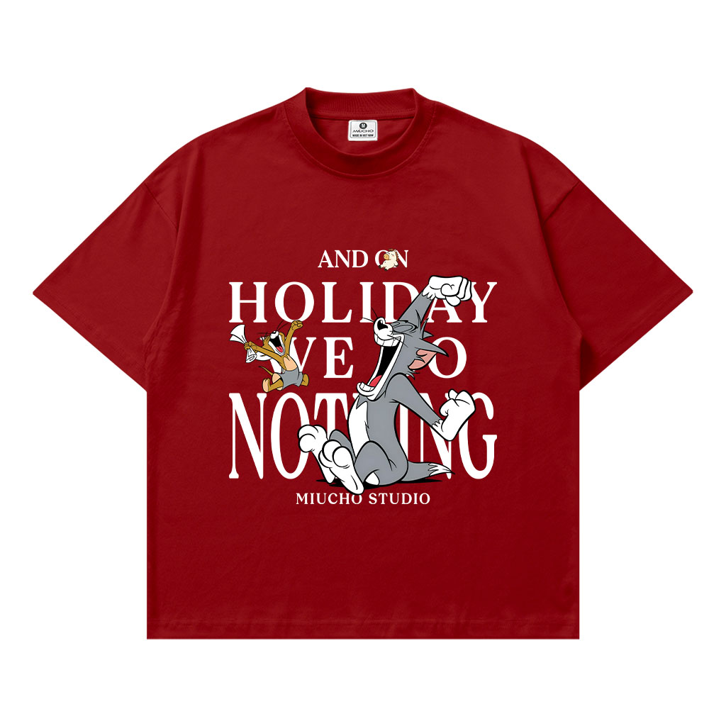 Áo thun Tết form boxy nam nữ Miucho vải mềm mại thấm hút tốt y2k Tom & Jerry 2951_thumbnail_13