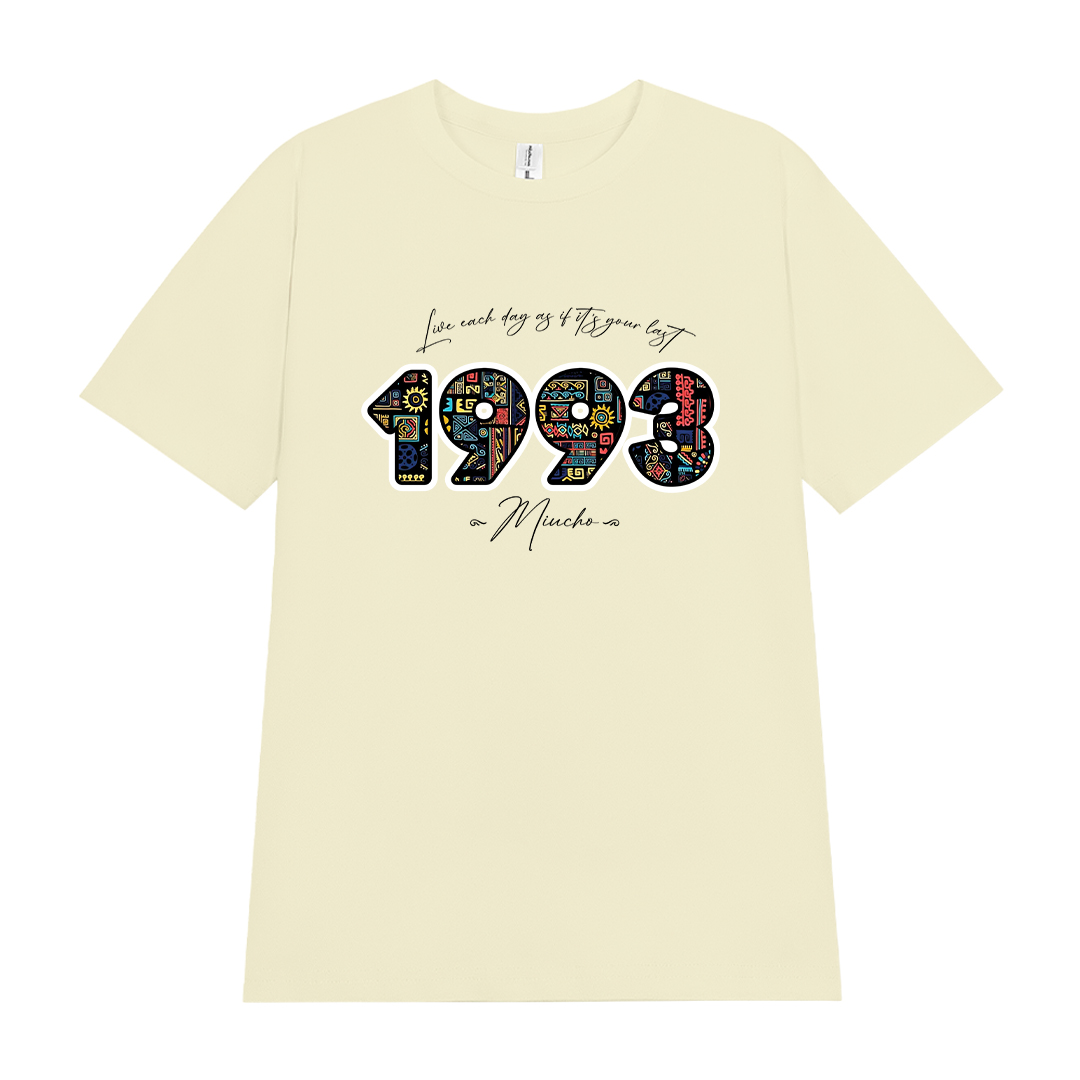 Áo thun nữ in năm sinh 1993 form vừa regular vải cotton 4c thoáng mát ARD1780 Miucho Chic in mix_thumbnail_0