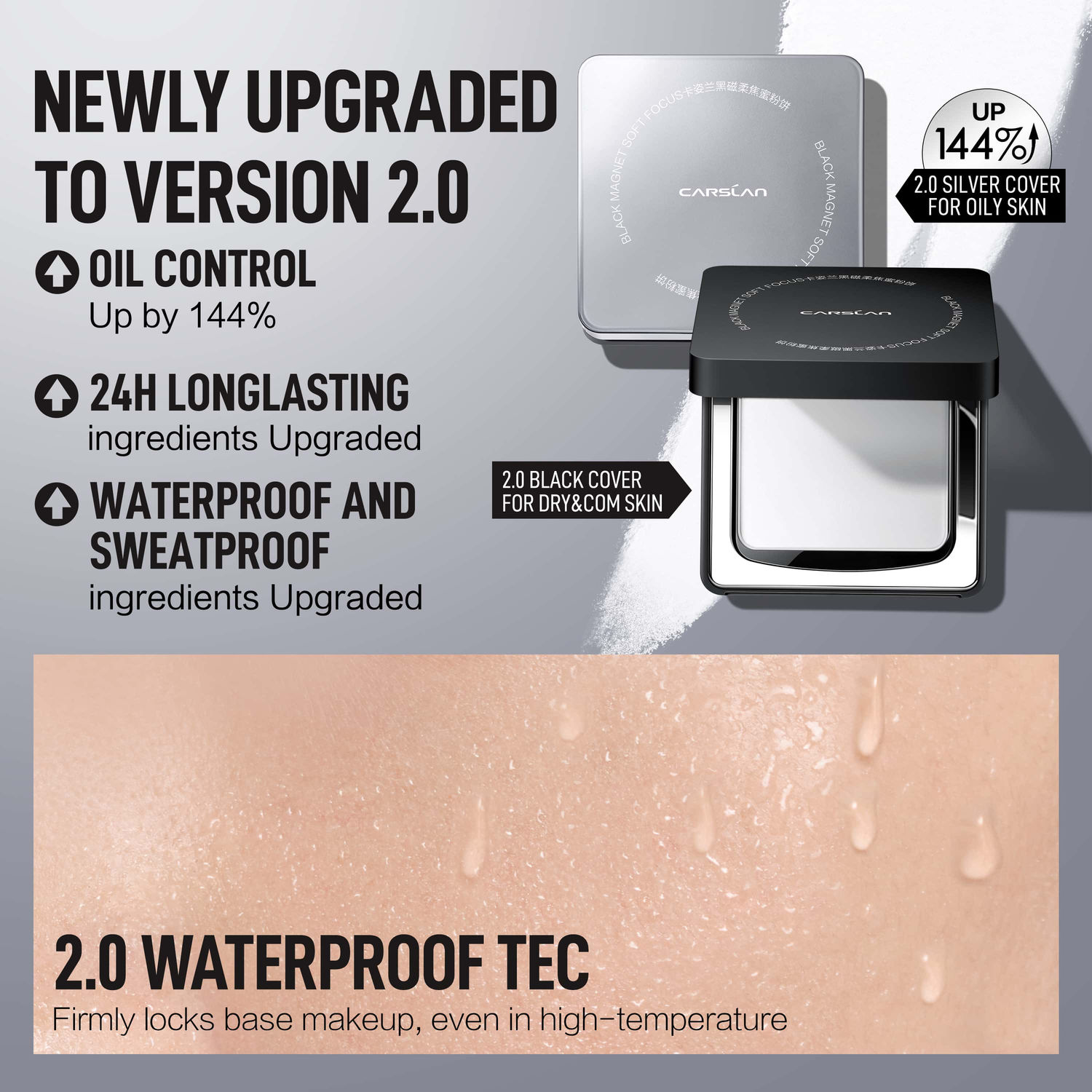 [CARSLAN] Phấn phủ nén 2.0 Carslan Black Magnet Soft Mist 8g