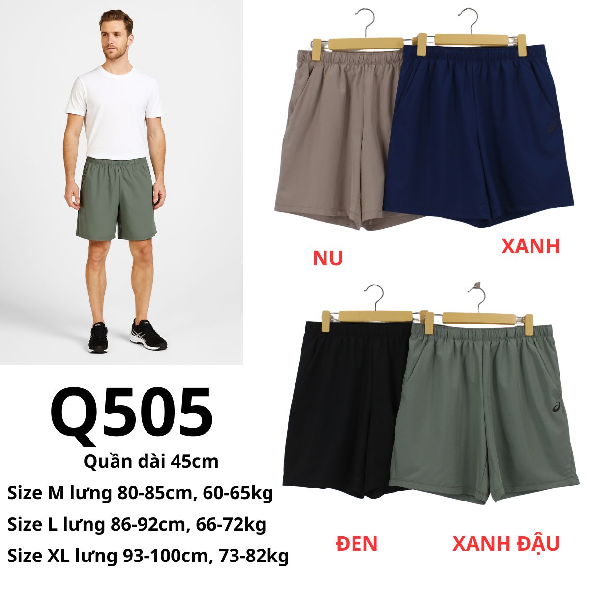 Q505 Quần đùi gió nam