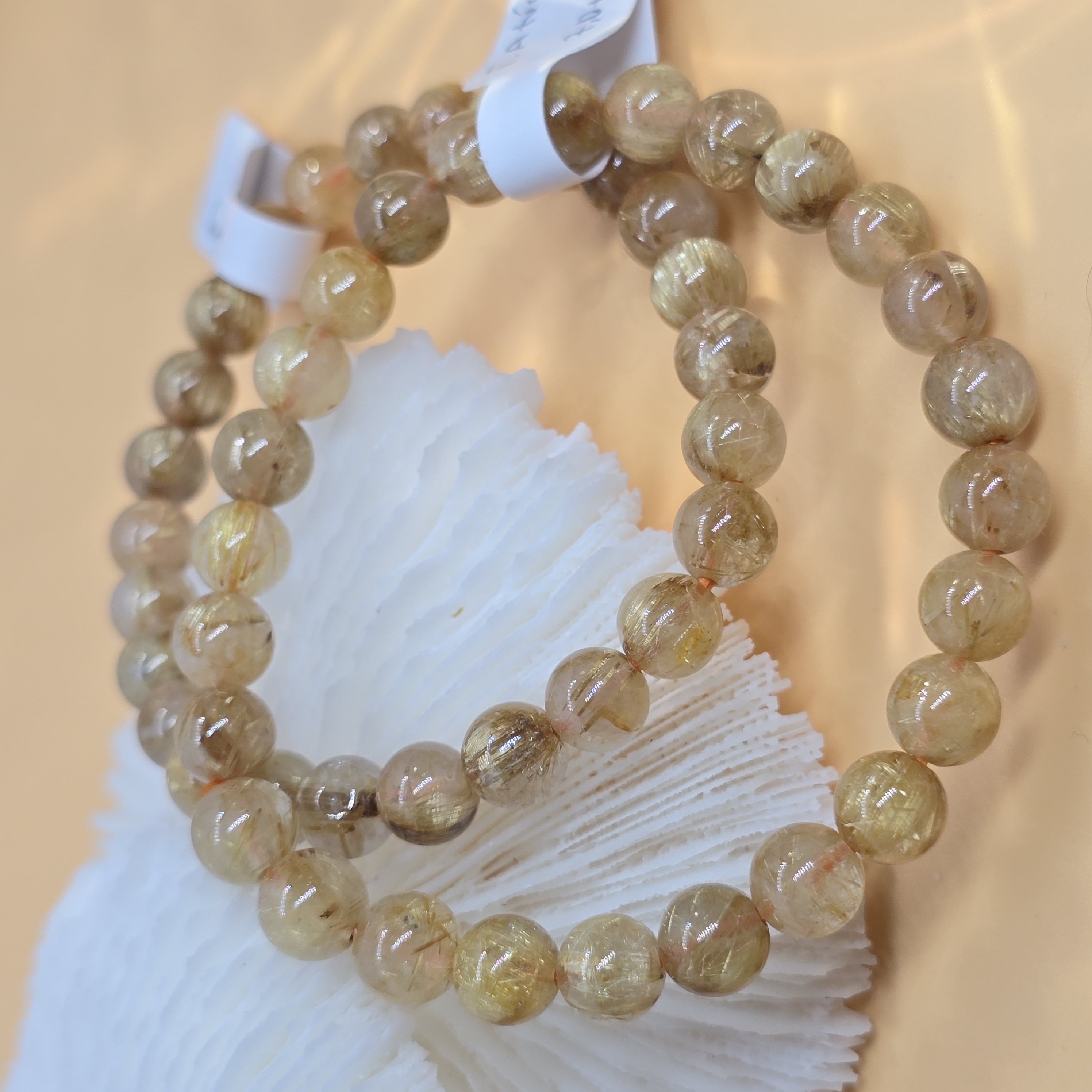 Vòng Đá Thạch Anh Tóc Vàng Bã Mía Golden Rutilated Quartz