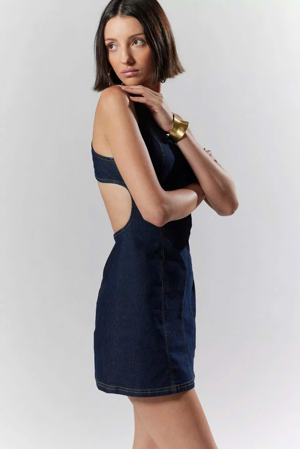 HV42 Đầm jean hở lưng xịn