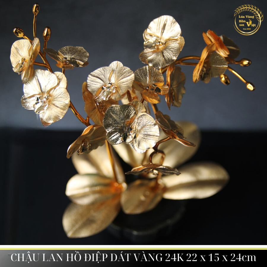 CHẬU LAN HỒ ĐIỆP DÁT VÀNG 24K 22x15x24cm_thumbnail_3